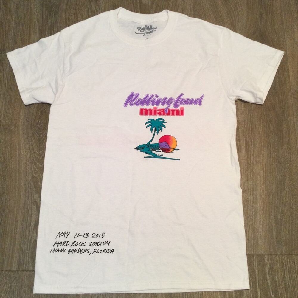 Rolling Loud J. Cole Travis Scott Future 2018 Concert T-Shirt Small